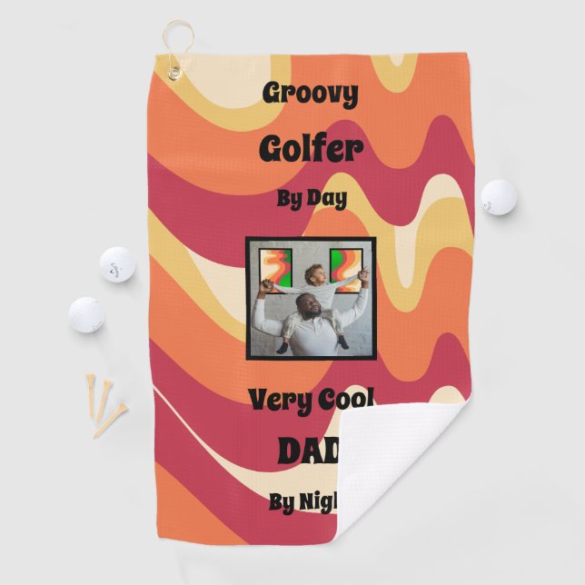 Toalla De Golf "Groovy Golfer Guay Dad" (In situ)