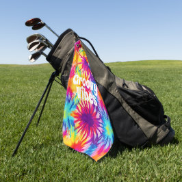 Toalla De Golf Groovy Vibes Tie Dye Personalizable