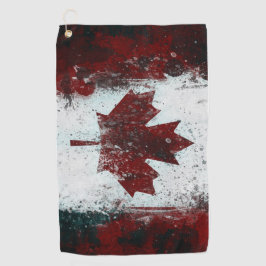 Toalla De Golf Grunge de bandera de Canadá con problemas