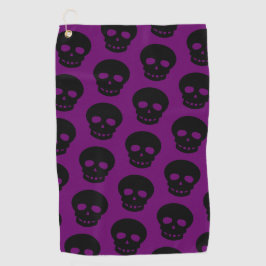 Toalla De Golf Guay Black Skull Dark Purple Pattern