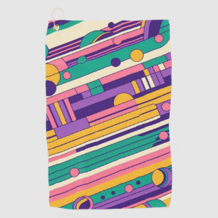 Toalla De Golf Guay, colorido diseño retro de los años 80 y 90