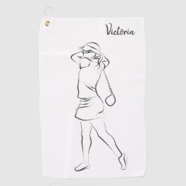Toalla De Golf Guay White Modern Añade tu nombre a las damas pers