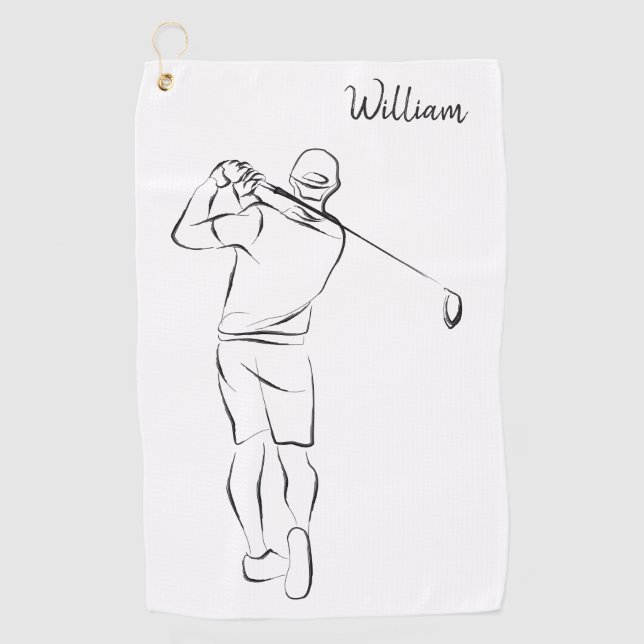 Toalla De Golf Guay White Modern Añadir su nombre a los hombres p (Anverso)