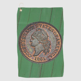 Toalla De Golf Guerra Civil ⚔️ Confederación Penny Wood Wall Gree