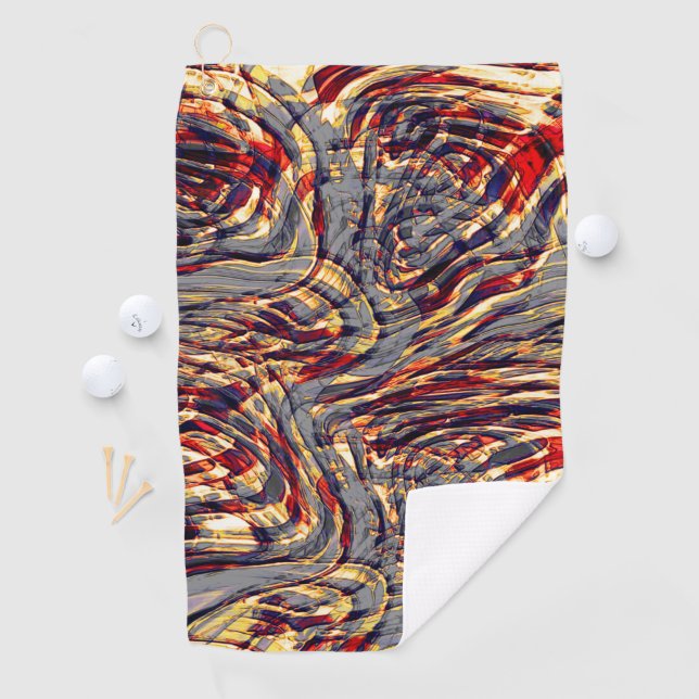 Toalla De Golf Guerra de cintas naranjas contra el rojo, sobre fo (In situ)