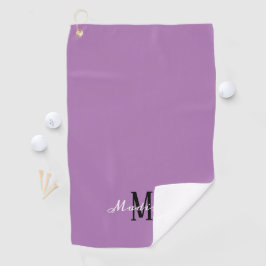 Toalla De Golf Guión morado de lavanda moderno personalizado