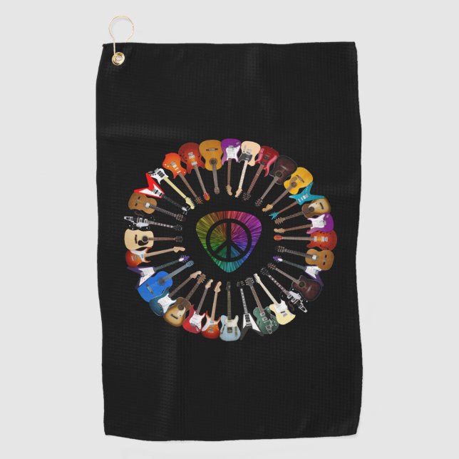 Toalla De Golf Guitarist Guitar Variety Birthday (Anverso)