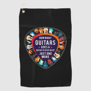 Toalla De Golf Guitarist How Many Guitars Birthday