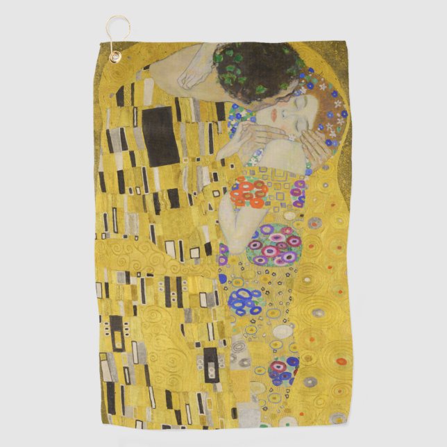 Toalla De Golf Gustav Klimt - El beso (Anverso)