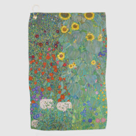Toalla De Golf Gustav Klimt - Jardín de campo con girasoles