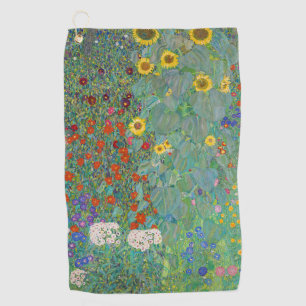 Toalla De Golf Gustav Klimt - Jardín de campo con girasoles