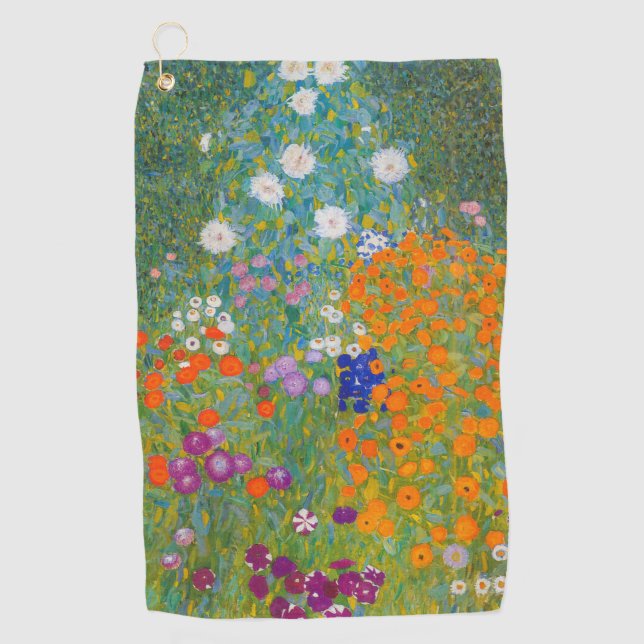 Toalla De Golf Gustav Klimt - Jardín de flores (Anverso)