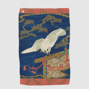 Toalla De Golf Halcón Blanco Japonés Antiguo Arte G.A. Audsley