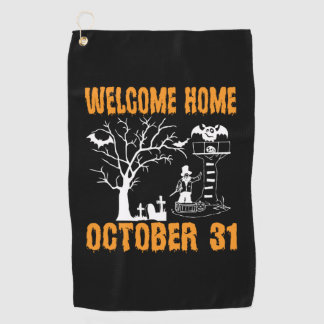 Toalla De Golf Halloween Bienvenida Hogar Cumpleaños de Octubre