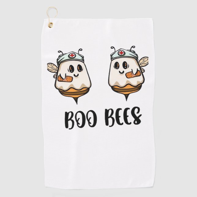 Toalla De Golf Halloween Boo Bees Enfermera camiseta clásica (Anverso)