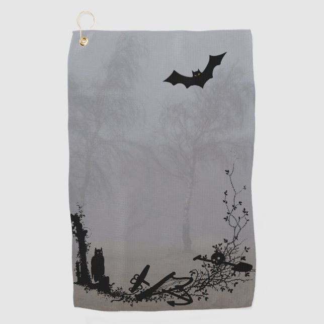 Toalla De Golf Halloween espeluznante (Anverso)