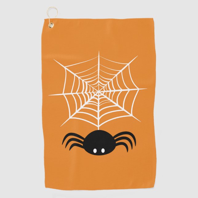 Toalla De Golf Halloween Spider Web (Anverso)