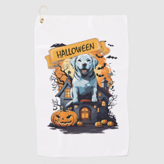 TOALLA DE GOLF HALLOWEEN Y PERRO