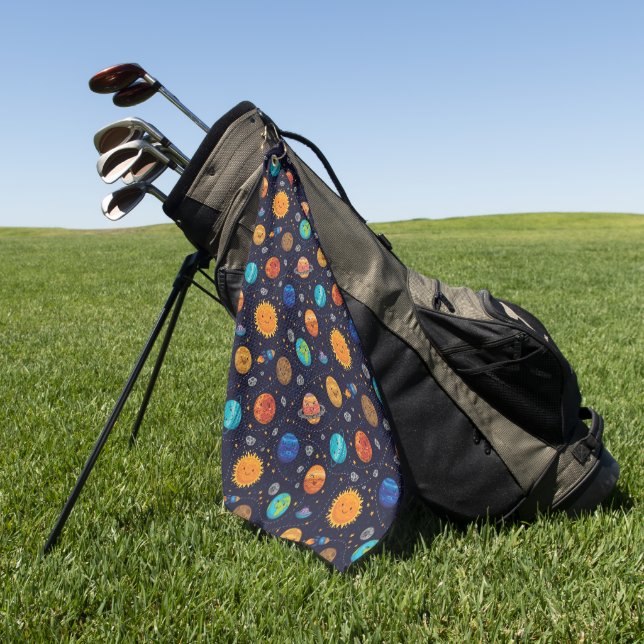 Toalla de golf Happy Planets (Verde)
