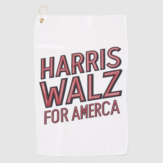 Toalla De Golf harris walz para américa (Anverso)