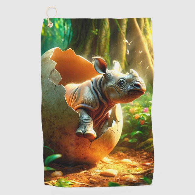 Toalla De Golf Hatching Rhino (Anverso)