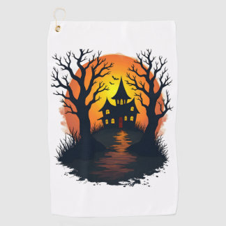 Toalla De Golf Haunted Forest � Spooky Halloween Nature Tee