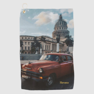 Toalla De Golf Havana Cuba Coche Clásico Antiguo