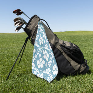 TOALLA DE GOLF HAWAIIAN HULA (HIBISCUS) AZUL RETRASO
