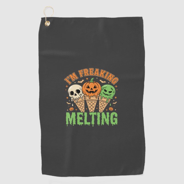 Toalla De Golf Helado Derritiéndose en Halloween (Anverso)