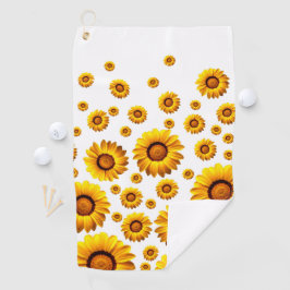Toalla De Golf Hermosas flores amarillas