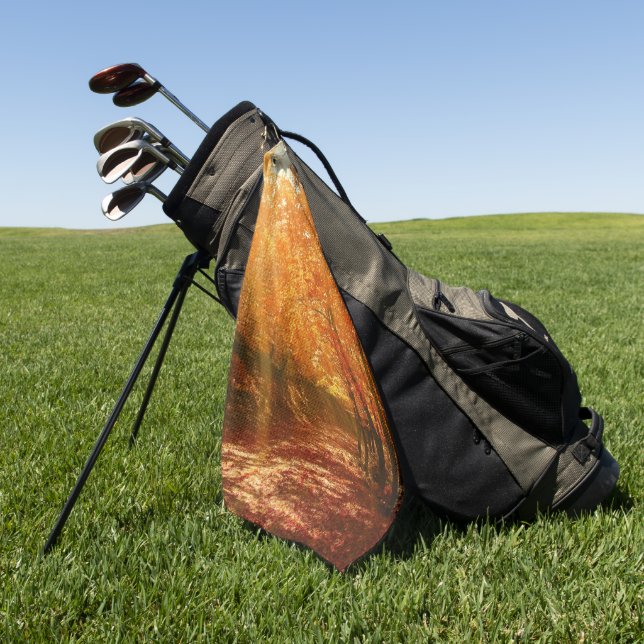 Toalla De Golf Hermoso otoño (Verde)