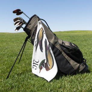 Toalla De Golf Hermoso Pato De Madera Natación