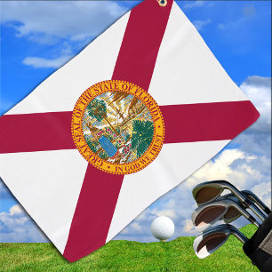 Toalla De Golf Hinchas de golf y deportes de Florida Flag & Flori
