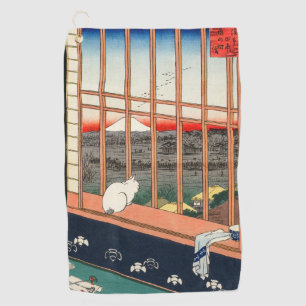 Toalla De Golf Hiroshige Utagawa - Campos de arroz de Asakusa
