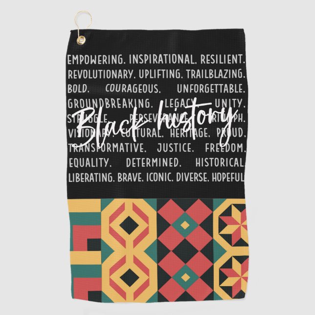 Toalla De Golf Historia de los Meses Negros del Golf para Golfer (Anverso)