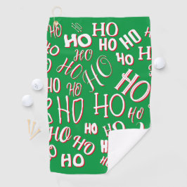 Toalla De Golf HO HO HO Navidades de texto patrón de texto rojo b