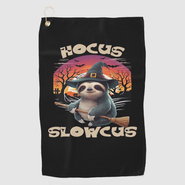 Toalla De Golf Hocus Slowcus Sloth amantes del disfraz de Hallowe (Anverso)