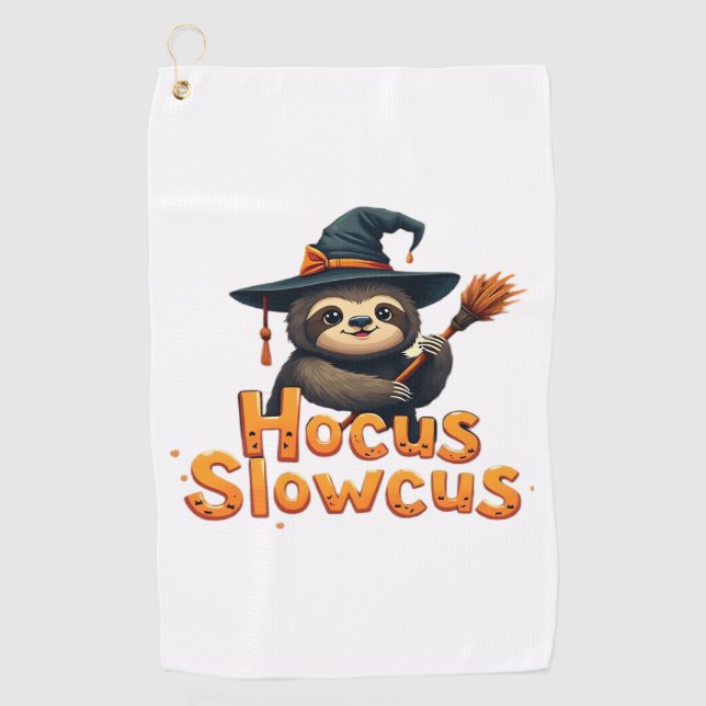 Toalla De Golf Hocus Slowcus Sloth amantes del disfraz de Hallowe (Anverso)
