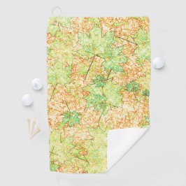 Toalla De Golf Hoja de accionamiento abstracta en suelo rayado, e