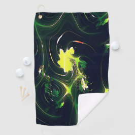 Toalla De Golf Hojas metálicas abstractas con trazas llamativas, 