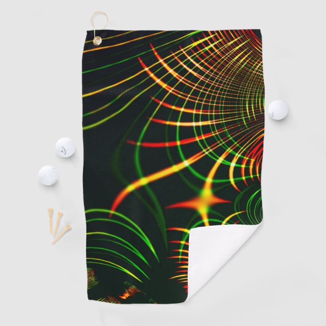 Toalla De Golf Hojas verdes virtuales, "espina rojiza" (In situ)