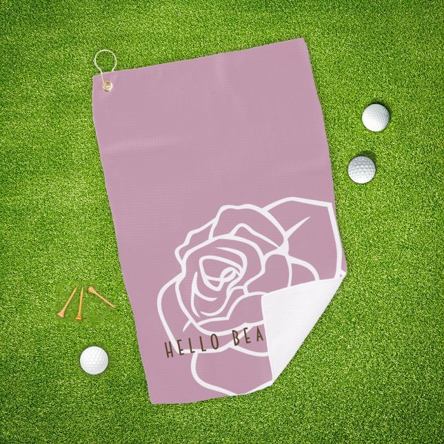 Toalla De Golf Hola Hermoso - Rosa Rosa Chic Moderno (Subido por el creador)