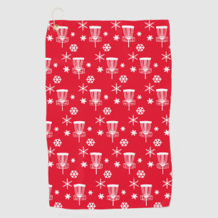 Toalla de golf Holiday Disk: rojo y blanco