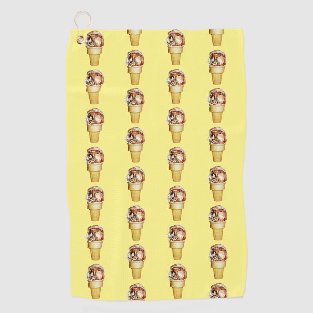 Toalla De Golf Hooray para helado (Anverso)
