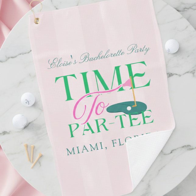 Toalla De Golf Hora de Par-Tee Golf Despedida de Soltera (Time to Par-Tee Golf Bachelorette Golf Towel)