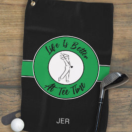 Toalla De Golf Hora de Salida Humor de Golfista Deportes Monogram