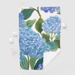 Toalla De Golf Hortensias Azules Hermoso Arbusto Floral