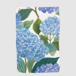Toalla De Golf Hortensias Azules | Hermoso Arbusto Floral