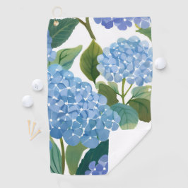 Toalla De Golf Hortensias Azules | Hermoso Arbusto Floral