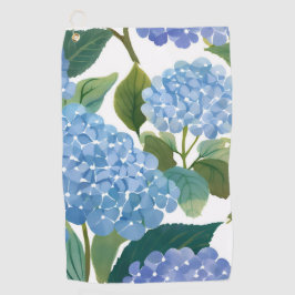 Toalla De Golf Hortensias Azules | Hermoso Arbusto Floral